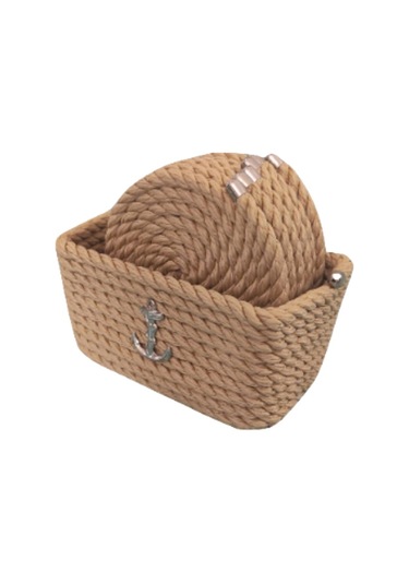 Dikdörtgen Kutulu Bardak Altlığı | Krem