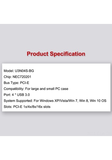 Xindoker Pcı-e 1x/4x/8x/16x Usb 3.0 Gen1 4 Portlu Genişletme Kartı, 5gbps Hız, 2a Besleme, 2u Alçak Profili Braket, Siyah - Nec720201 Çipi