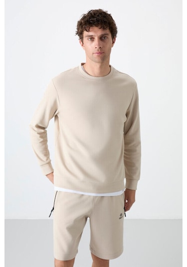 Tommy Life Standart Fit Basic O Yaka 2li Paket Bej-çağla Erkek Sweatshirt - 88053 Bej - Haki