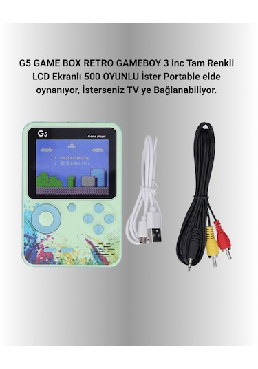 Tv Bağlantılı 500 Oyunlu Mini Gameboy Konsol - Lisinya