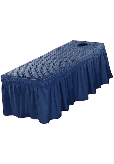 Suntek Delikli 75x28inç Masaj Kozmetik Tablo Valance Sheet Mavi