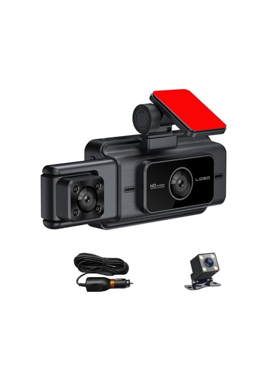 Samdoo G60 Üç Lensli 1080p Gece Görüşlü Wifi Araç Kamerası - Ön, İç, Arka Kayıt Ve İzleme