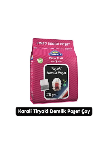 Karali Tiryaki Jumbo Demlik Poşet Siyah Çay 25 40 Gr