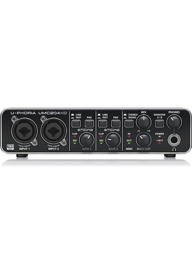 Behringer Umc204Hd 2X4. 24-Bit / 192 Khz Usb Ses / Mıdı Arayüzü