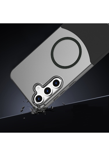 Ariatech Galaxy Uyumlu S24 Fe Kılıf M-safe Şarj Özellikli Mıknatıslı Duble Kapak - Lacivert Lacivert