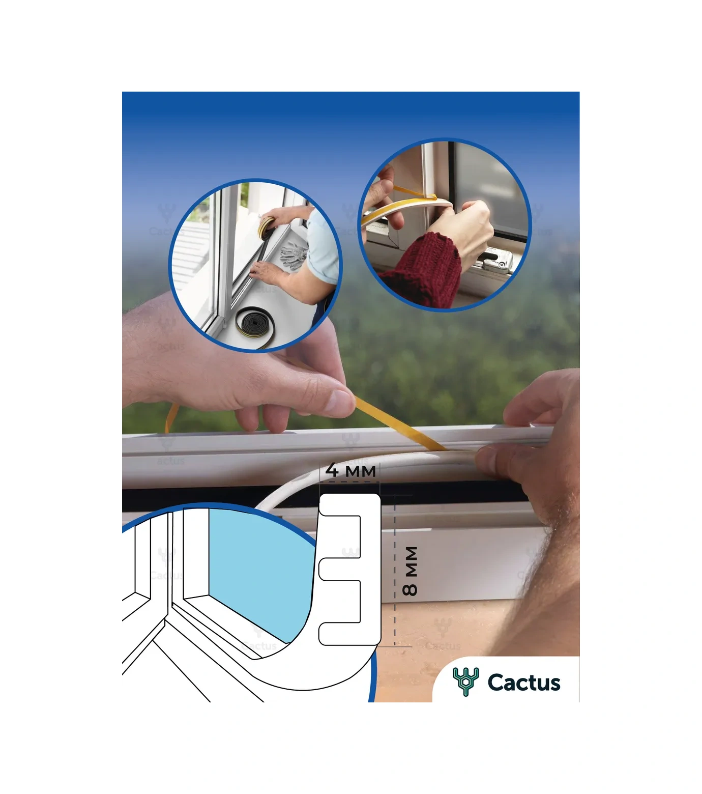 Cactus Pencere Contası, Kapı İçin Yalıtım, Kendinden Yapışkanlı Şerit 246423107 Diğer