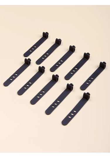 Wallard Kablo Klemensleri İçin Silikon Kelepçeler 10 Adet Siyah 226957148