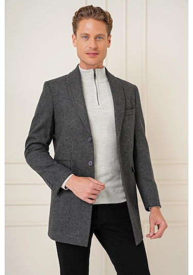 Ka 084 Slim Fit Antrasit Spor Kaban Antrasit