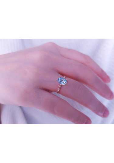 Sirius Pırlanta Ve Akuamarin Taşlı Okyanus Yüzük 0802R0011