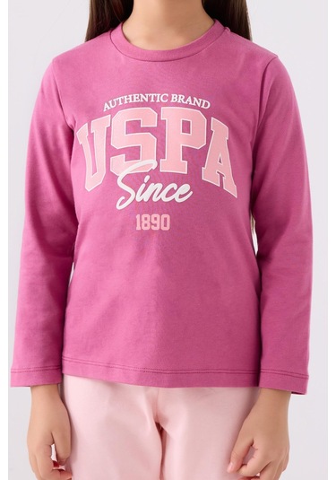 U.s. Polo Assn. 1966 Garson Authentic Brand Kız Çocuk Leylak Uzun Kol Pijama Takım Leylak