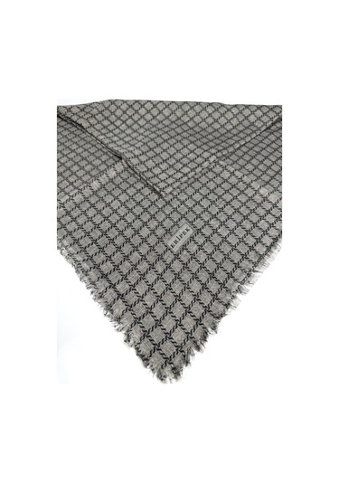Eripek Desenli Flamalı Keten Eşarp- 06112 Füme