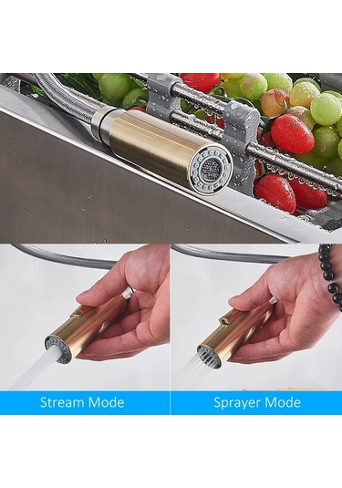 Mutfak Musluğuna Dokunarak Aşağı Püskürtücü, Sensör Lavabo Musluğu 2 Su Modları, 304 Ss 1