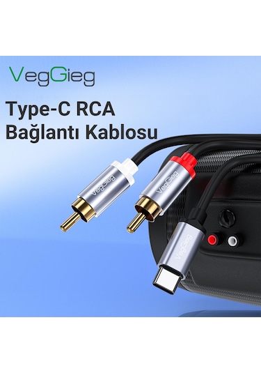 Veggieg Usb Type-c To 2 Rca Ses Kablosu 1.5 Metre