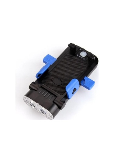 Forte Gt 6139-2 Bisiklet Ön Işık 500 Lümen Usb Şarjlı Yüksek Güçlü Far Telefon Tutucu Mavi