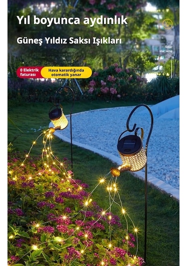 Novahub Su Geçirmez Güneş Enerjili Bahçe Dekor Avize & Çim Lambası Antik Bakır Antik Bakır