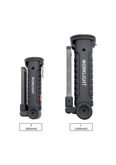 Neevoyu Usb Şarjlı Katlanabilir Döner Led El Feneri - 5 Modlu, Manyetik Tabanlı, Kamp & Acil Durum Işığı Çok Renkli