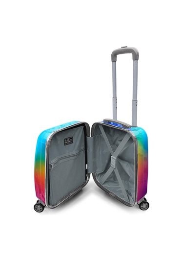 Coral High Renkli Desenli Mini Kabin Boy Valiz 40cm 16766 Çok Renkli