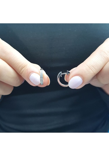 Lova Pırlantalı Halka Küpe -  3040089