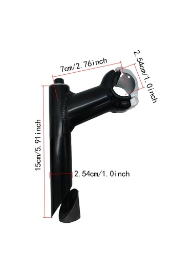 Suntek Dağ Bisikleti Quill Gövde 25.4 Mm Alüminyum Alaşımlı Siyah