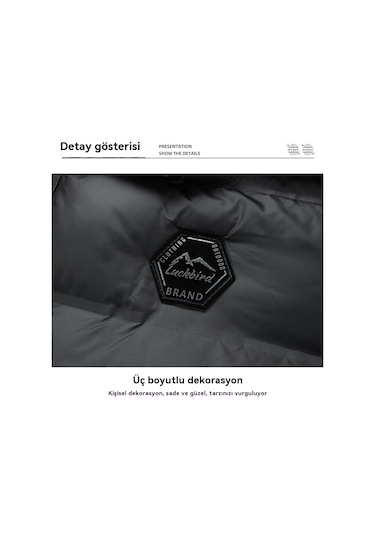 Erkek Kışlık Dolgulu Yakalı Ceket - Siyah Siyah