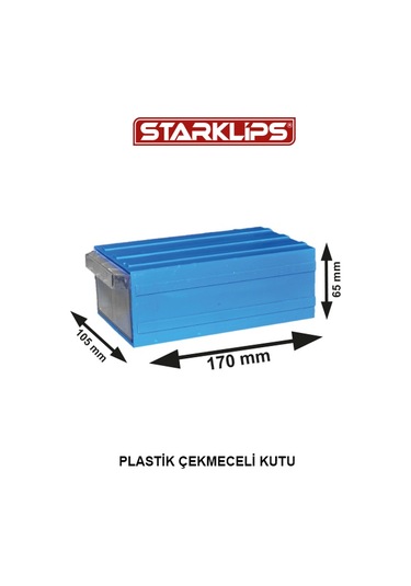 Plastik Çekmece 105x6,5x170mm Sk Mavi 5 Adet