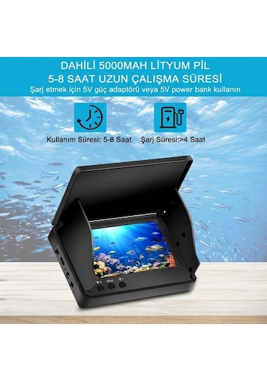Konyax 25 Metre Sualtı Balık Tutma Kamerası