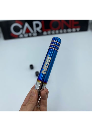 Drift-drag Nos Logolu Mavi-gümüş Sert Metal Malzeme Süper Lüx