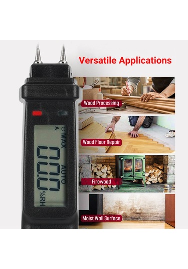 Springsun Fy8861 Profesyonel 2 İğneli Dijital Ahşap Nem Ölçer Taşınabilir Kalem Tipi