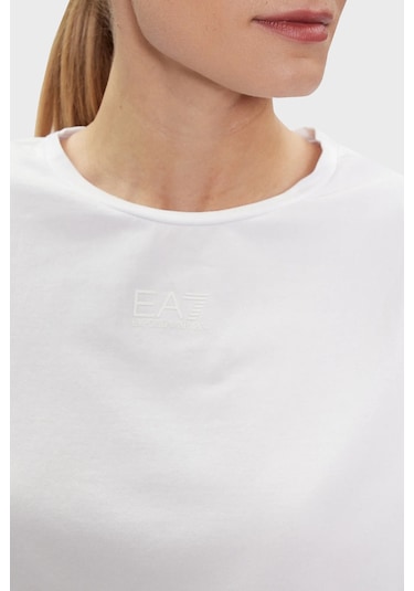 Ea7 Kadın T Shirt 3dtt22 Tj6sz 1100 Beyaz