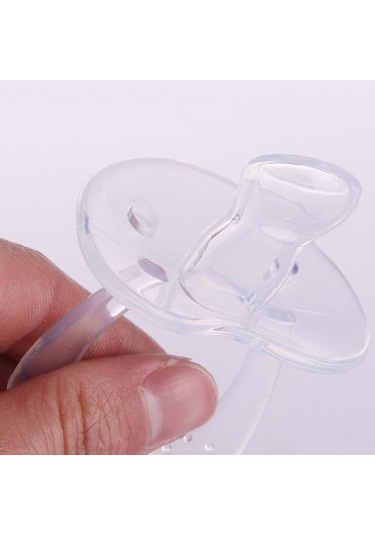 Sones Bebek Ürünleri Tam Silikon Yuvarlak Başlı Başparmak Şeffaf Emzik Yuvarlak Başlı