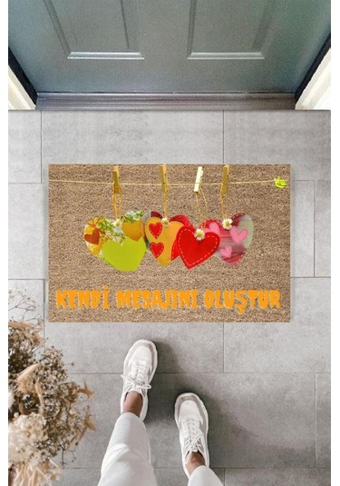 Dijital Baskı Kişiye Özel İç Kapı Dekorasyon Paspas Ps11300