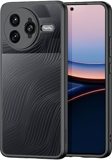 Redmi K80 Pro / Xiaomi Poco F7 Ultra Dux Ducıs Aimo Serisi Tpu Pc Buzlu Hissediyorum Telefon Kılıfı Siyah Siyah