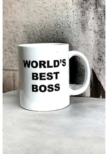 The World S Best Boss Yazılı Baskılı Kupa