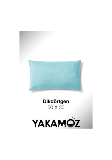 Br Yakamoz Nil Yeşili Kırlent , Yastık Kılıfı Kadife Görünümlü Velvet Touch Serisi Nil Yeşili