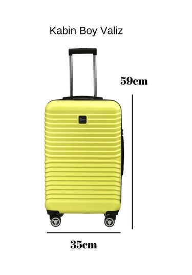 Kabin Boy %100 Polikarbon Valiz Sarı 1811 Sarı