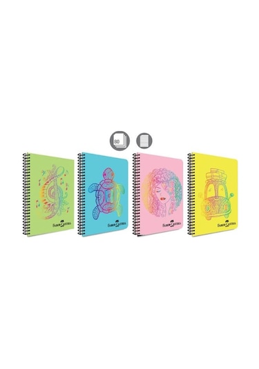 Faber Castell Defter Faces Pp Kapak Spiralli 80 Yaprak Çizgili 5075000490000