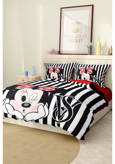 Marka Nevresim Takımı Çift Kişilik Pamuklu Saten Kumaş 6 Parça 3d Dijital Baskı Duvet Cover Set Model No:121 Renkli