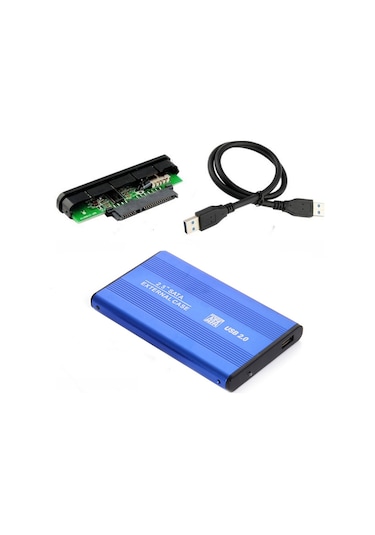 2.5 İnç Sata Harddisk Kutusu - Sata Hdd Kutu - Mavi Renk