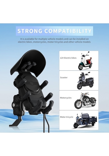 Didadodo Motosiklet Selfie Çubuğu Kullanıcı Yorumları İle Anti-titreşim, Anti-yağmur, 15w Kablosuz Şarj