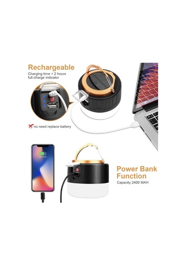 Cata Ct-4289 Urla Şarjlı Solar Kamp Feneri Beyaz Işık Mavi