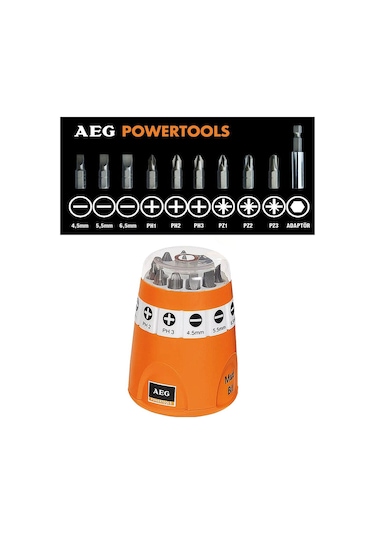 AEG Bits Uç Seti 10 Parça 1/4 Matkap Vidalama Ucu Seti 25 mm