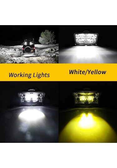 Off Road Delici Spotled 4 İnç 130 W Beyaz Sarı Çalışma Lambası