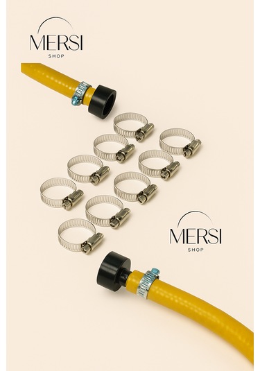 10 Parça Paslanmaz Çelik Hortum Kelepçesi Seti Farklı Ölçüler Su Yağ Hava Boru Bağlantı 1