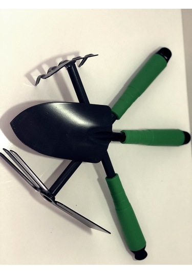 3 Parça Bahçe Seti - Çapa Tırmık Kazma Set 5332