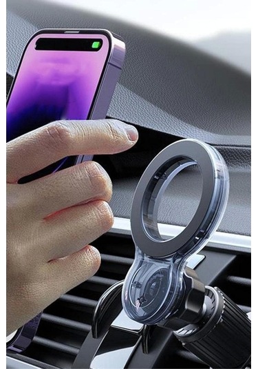 Yulong Magsafe Magnetic Manyetik Havalandırma İçin Araç İçi Siyah