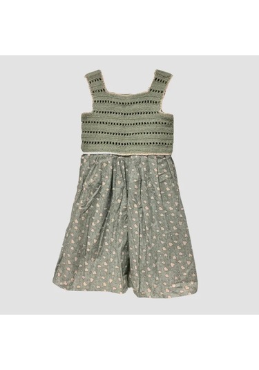 Uretti - Filiz 9248 - Kız Çocuk Örme Kafesli Robalı Bulut Desenli Elbise 3 Yaş - Mint Yeşili Yeşil Uretti - Filiz 9248 - Kız Çocuk Örme Kafesli Robalı Bulut Desenli Elbise 3 Yaş - Mint Yeşili Yeşil