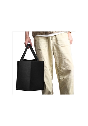 Xurunkeji Şömine Odun Keçe Saklama Çantası Sepet Dergi Rafı Odun Cebi, Keçe Katlanabilir Odun Tutucu Sepet Siyah Siyah