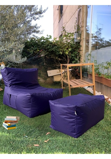 Xxl Sedir Armut Koltuk Ve Ayakucu Pufu Mor