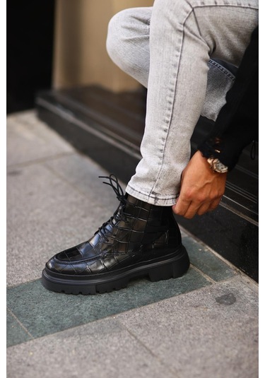 Serhat Özköroğlu - Siyah Deri Bot Siyah Siyah