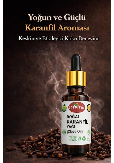 Safvital Karanfil Yağı 20 Ml Yoğun Aromatik Bakım Yağı Masaj Cilt Saç Ve Ferahlatıcı Deneyim İçin
